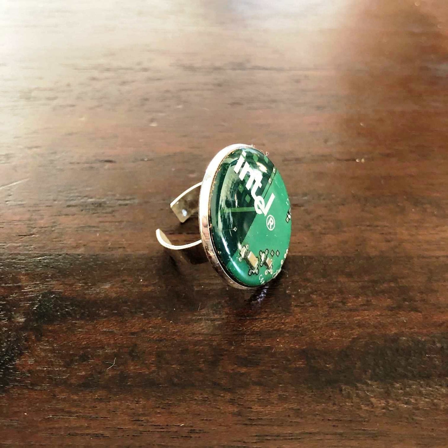 Anillo techie 25mm verde multi-talla  ref 1502